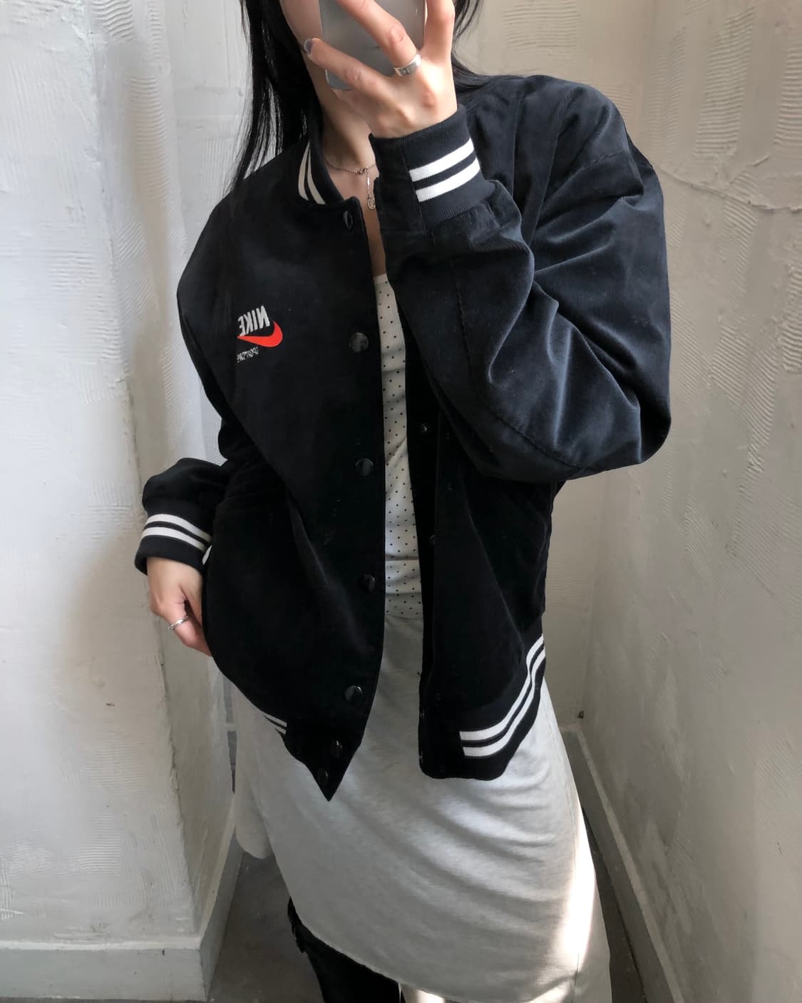 Nike 나이키 NSW 트렌드 봄버자켓 블랙컬러 상품이미지2