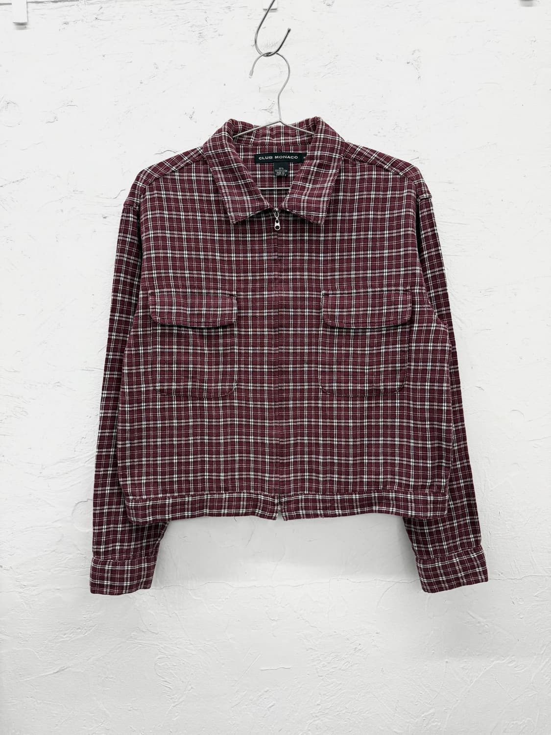 club monaco 체크 집업 상품이미지1