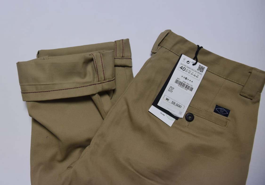 ZARA 맨 카키 면바지 40 새상품 (새상품) 상품이미지7