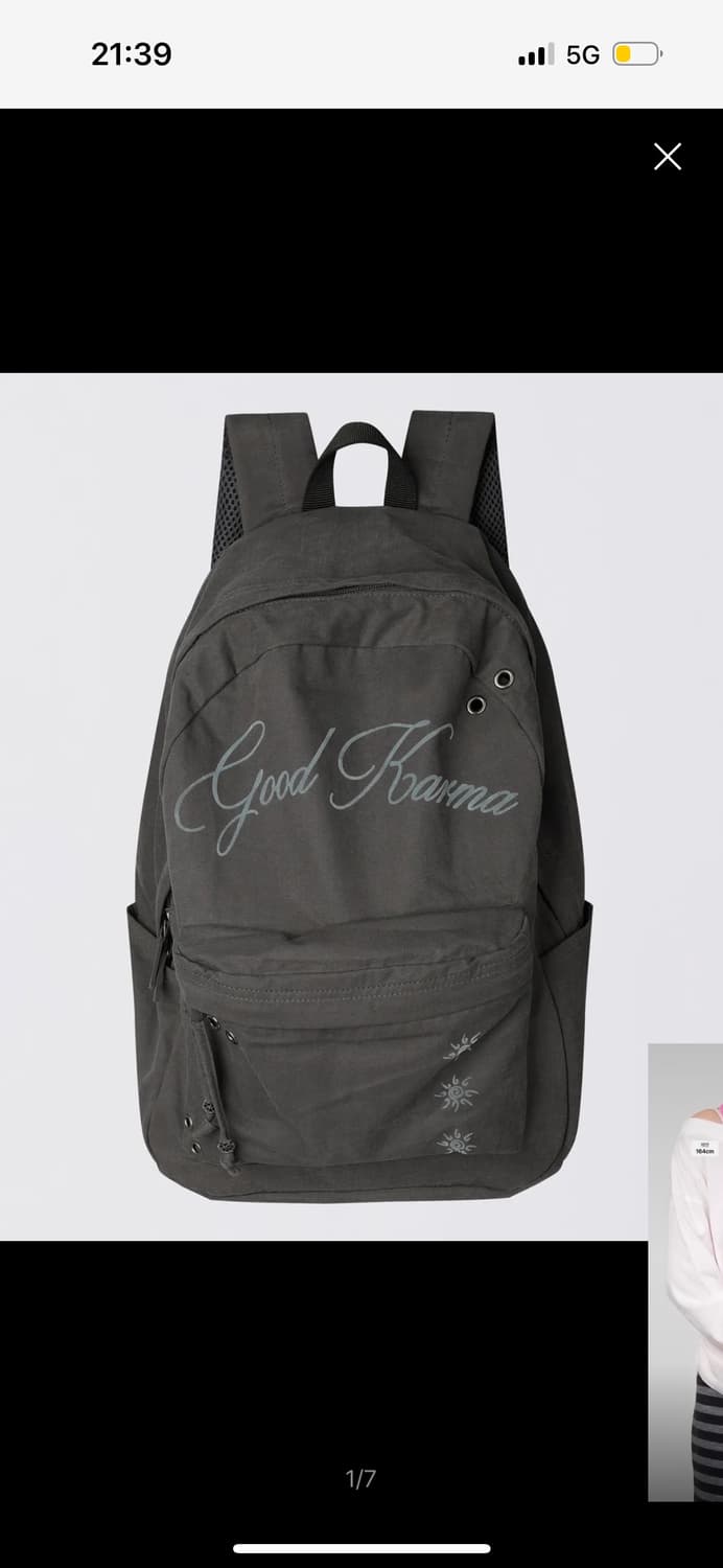 Karma Vintage Backpack Charcoal 스컬프터 백팩 상품이미지1