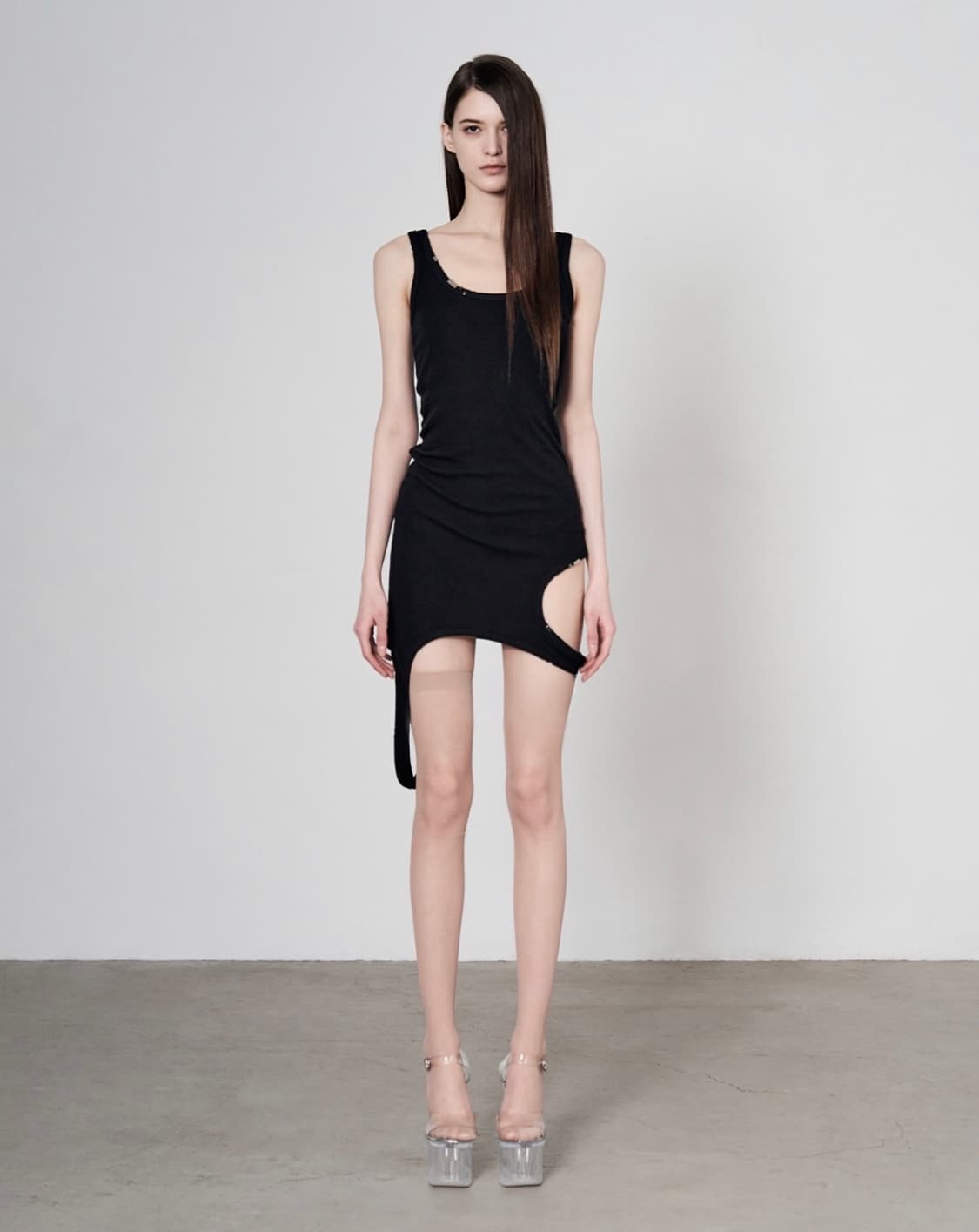 본네 Asymmetric dress (Black) 상품이미지1