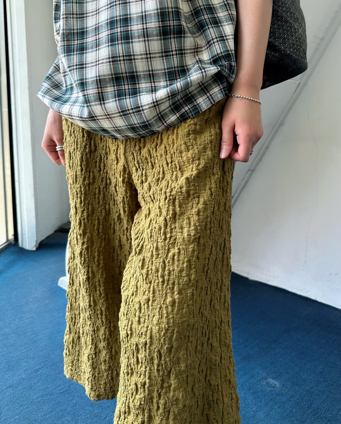 Volume fabric stretched banded 3/4 pants 상품이미지8