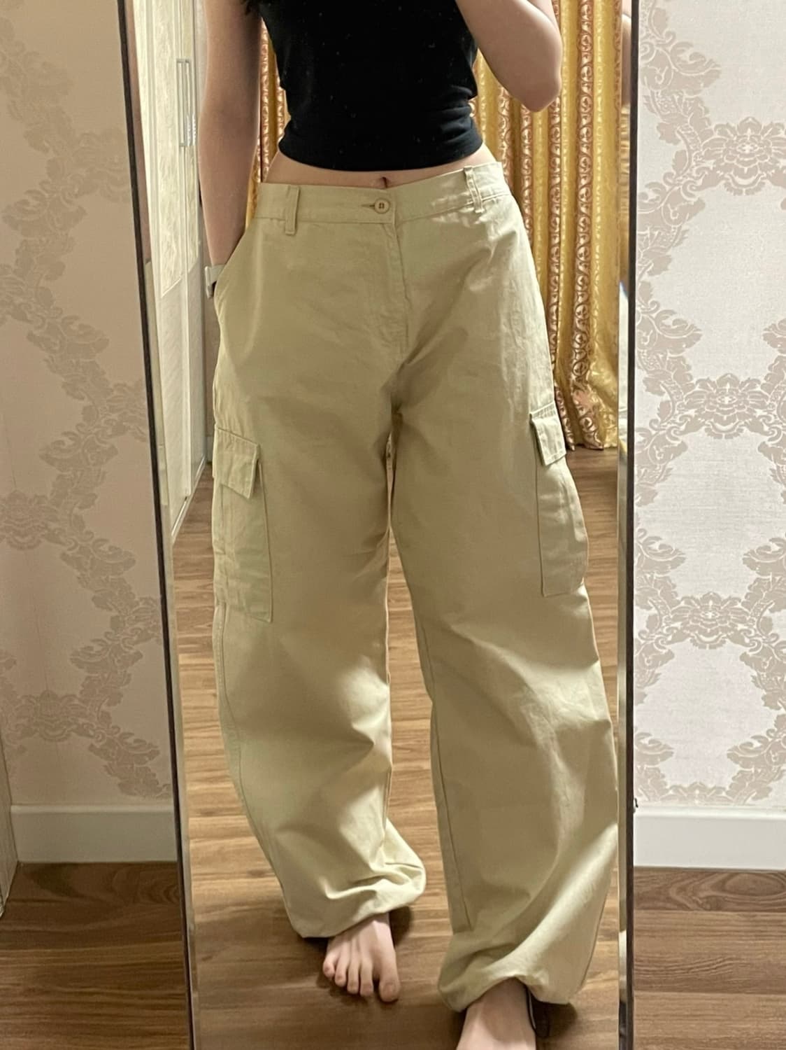 베이지 카고팬츠 Unisex 상품이미지3