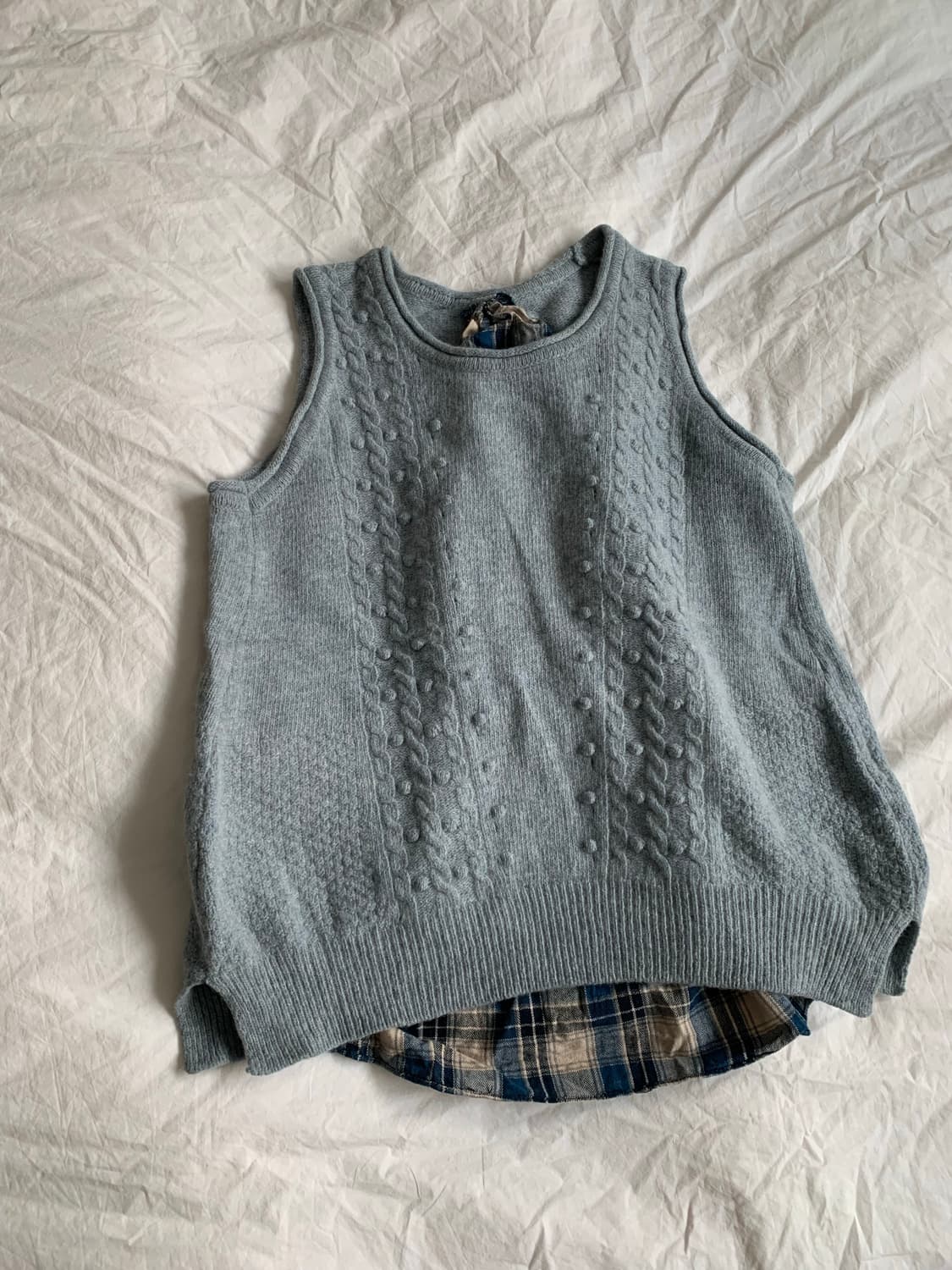 블루그레이 니트 베스트 상품이미지2