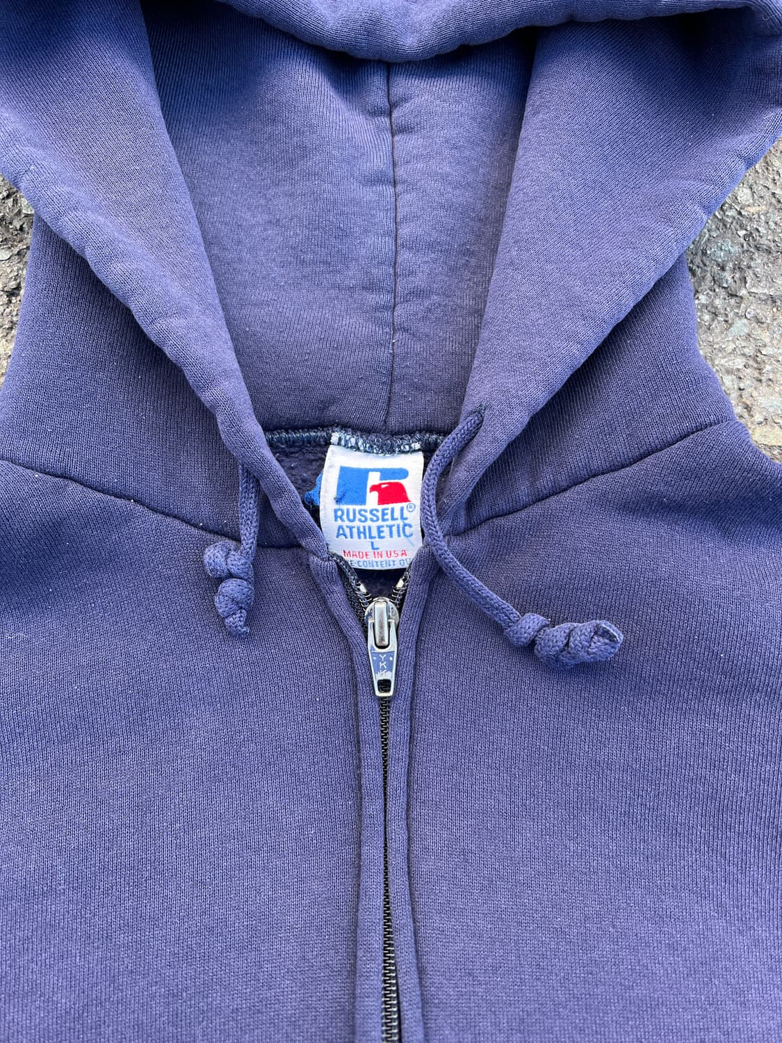 [L] 90s 미제 러셀 후드집업 네이비 상품이미지2