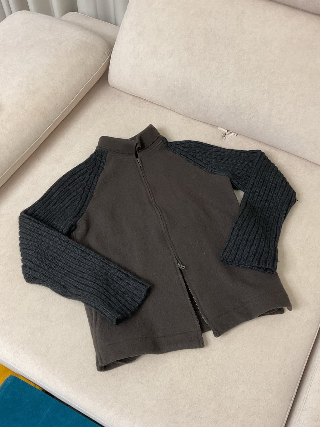 Y’s wool knit 2way zip up 상품이미지3