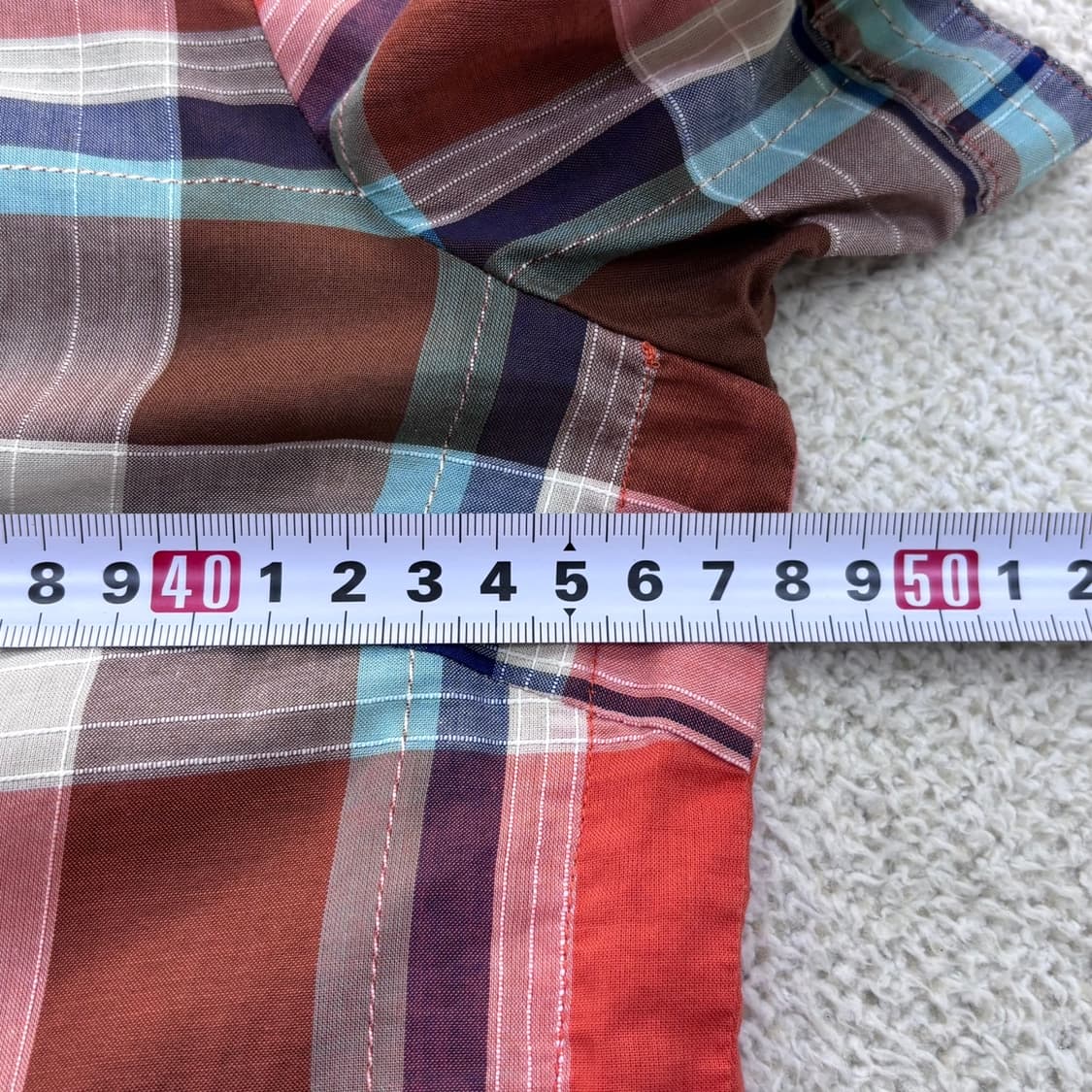 85 헤지스 체크패턴 반팔 셔츠 0420E 상품이미지6