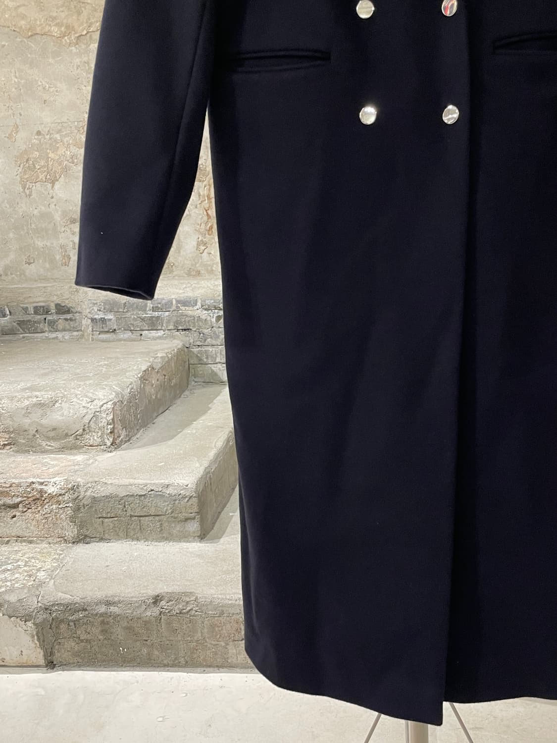 roseanna 다크 네이비 립스 포켓 스냅 울 코트 상품이미지4