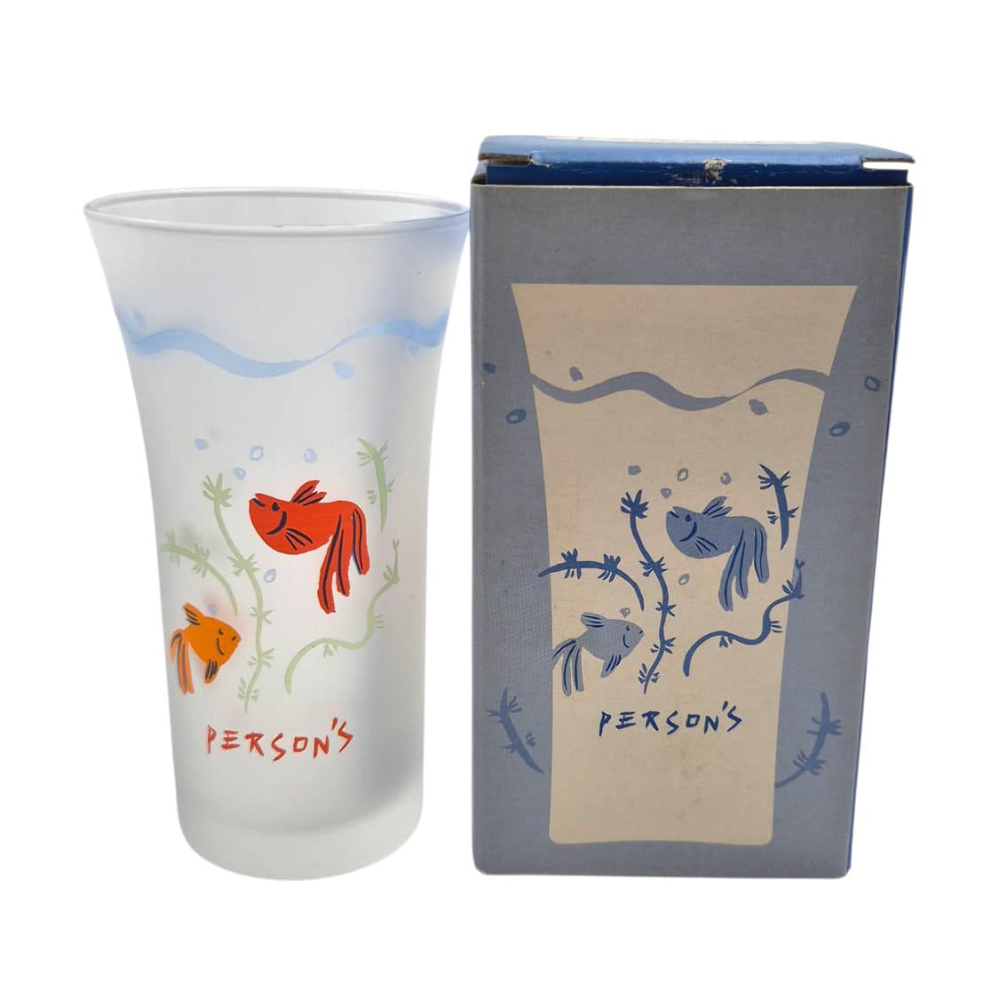 90s 파슨스 수초 금붕어 불투명 롱 글라스 1p 상품이미지1