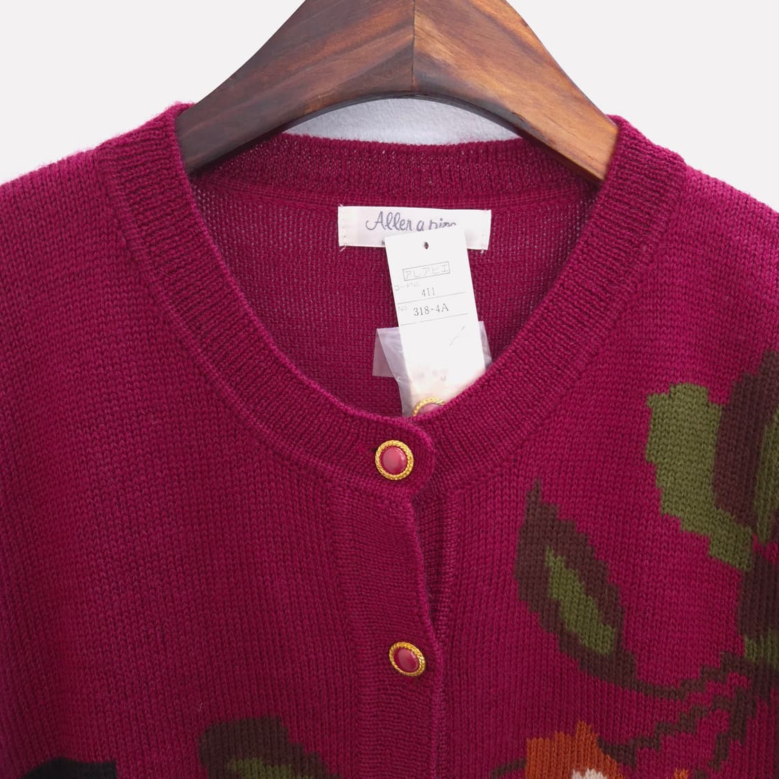 Allen a piece 앙고라 플라워 니트 가디건 상품이미지2