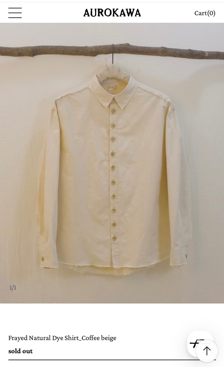 오로카와 Aurokawa Frayed Natural Dye Shirt_ 상품이미지1