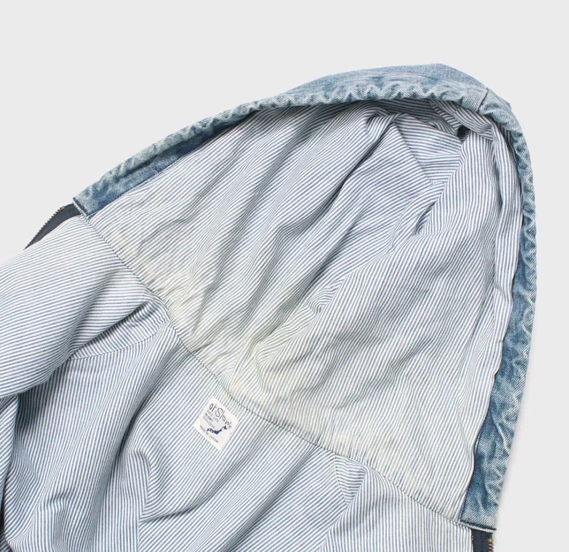 오어슬로우x빔즈 데님 후드 집업 자켓 상품이미지10