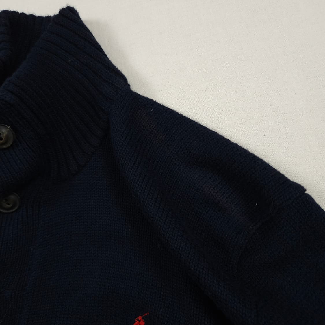 S(90) 폴로 랄프로렌 투버튼 폴라 니트 네이비 상품이미지7