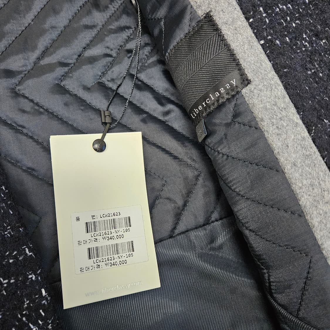 미착용 리버클래시 트위드 롱 코트 남자100 상품이미지7