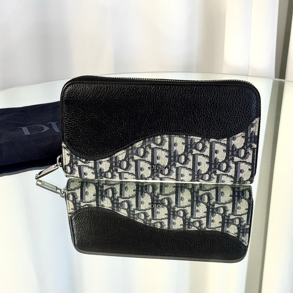 (신형) 디올 오블리크 새들 지퍼돌이 장지갑 블랙 2ADBC315YKS 상품이미지1