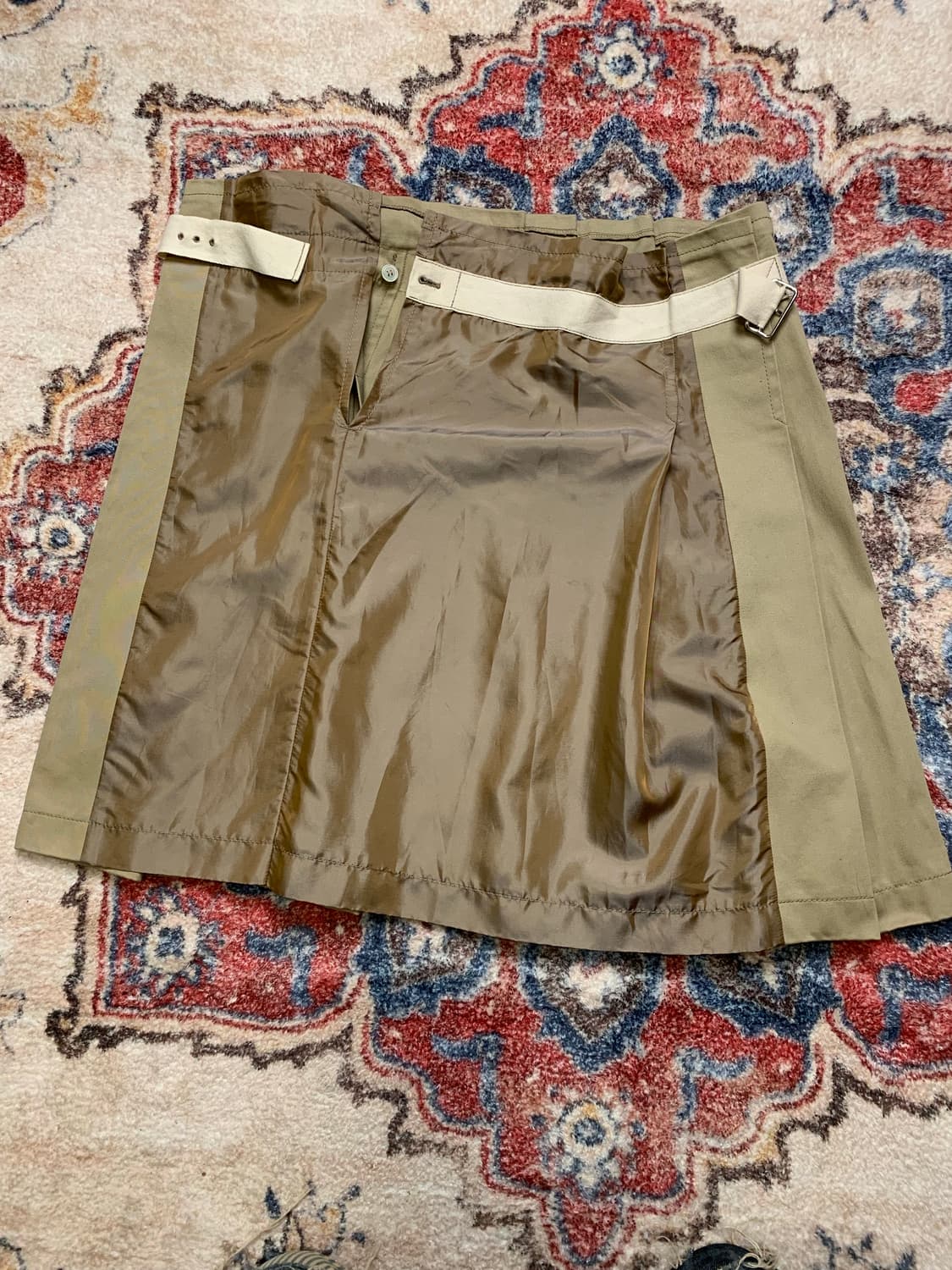 꼼데가르송 트리콧 버클 랩 베이지 스커트 상품이미지5