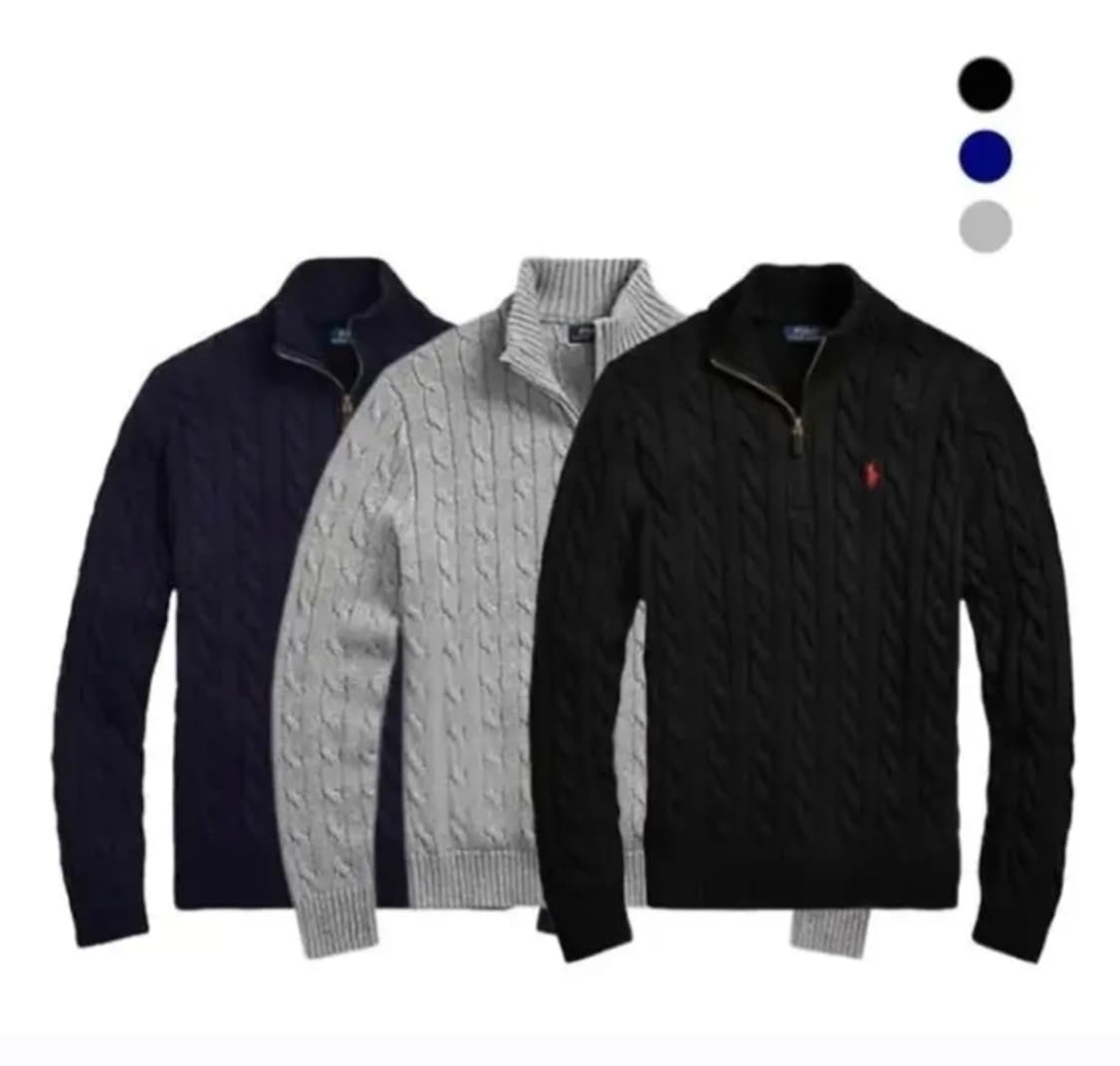 폴로 꽈배기 블랙 M (새상품) 상품이미지4