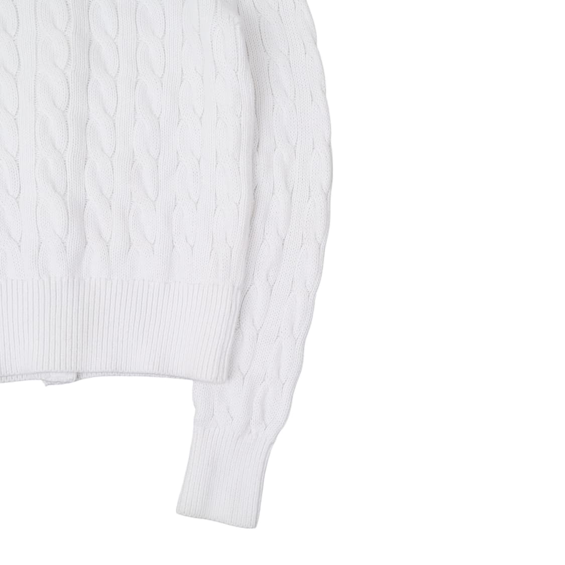 폴로 랄프로렌 QR 화이트 케이블 니트 가디건 상품이미지7