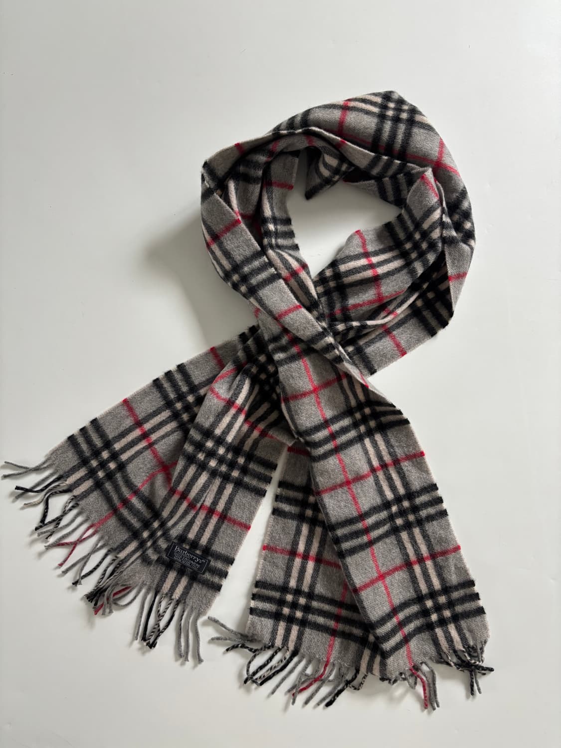 Burberry 버버리 그레이 캐시미어 노바체크 머플러 상품이미지1