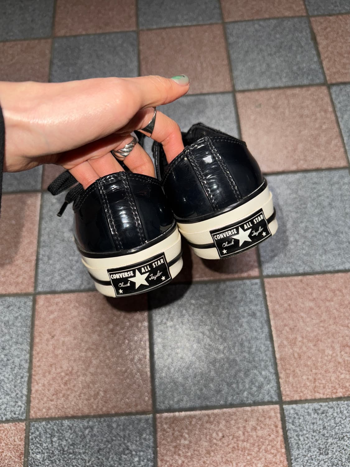 컨버스 올스타 척테일러 레더 블랙 스니커즈 상품이미지4