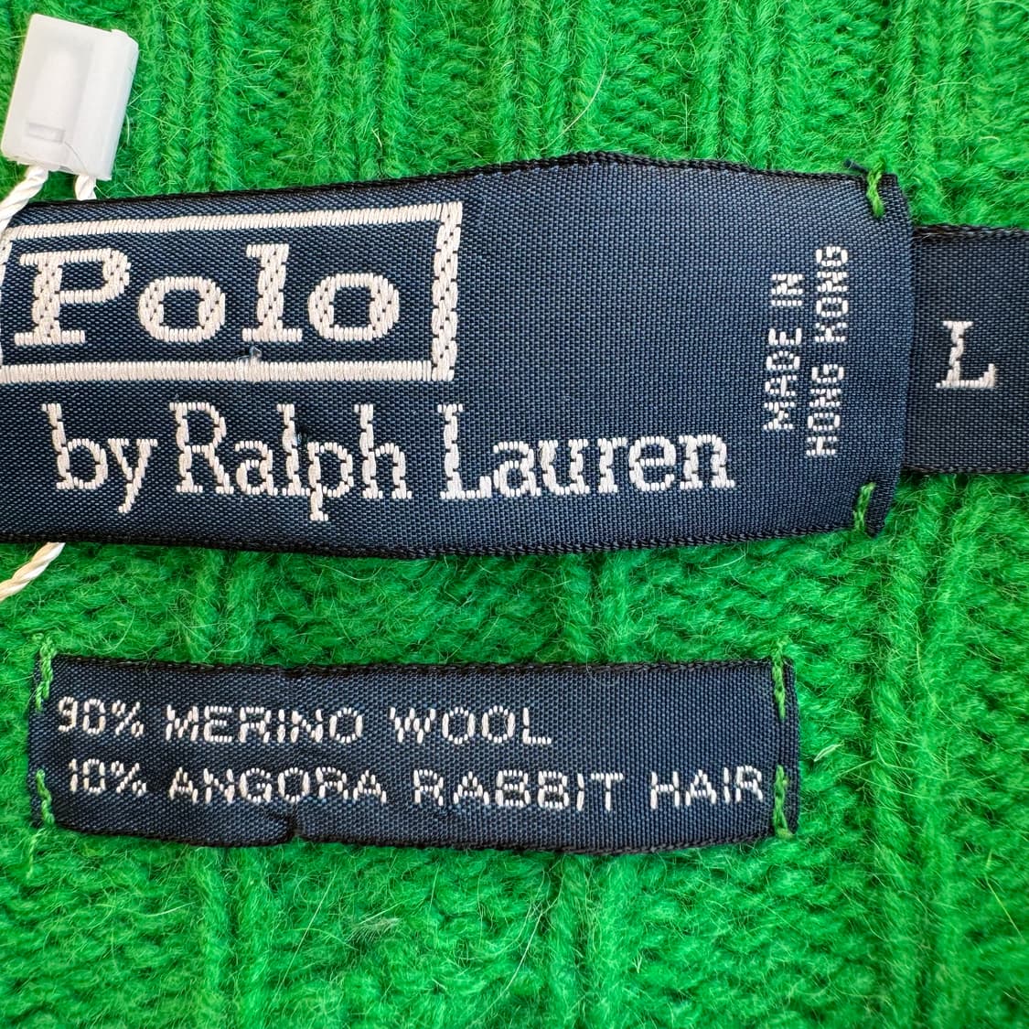 Polo  폴로 랄프로렌 자수 앙고라 메리노 울 그린 꽈배기 니트  상품이미지3