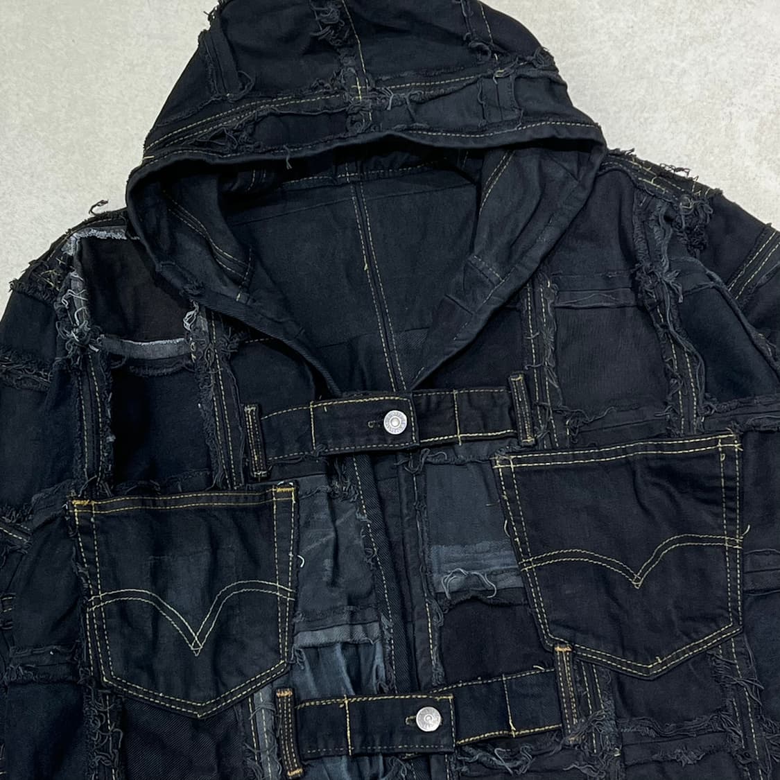 커스텀 데님 흑청자켓 s10038 상품이미지3