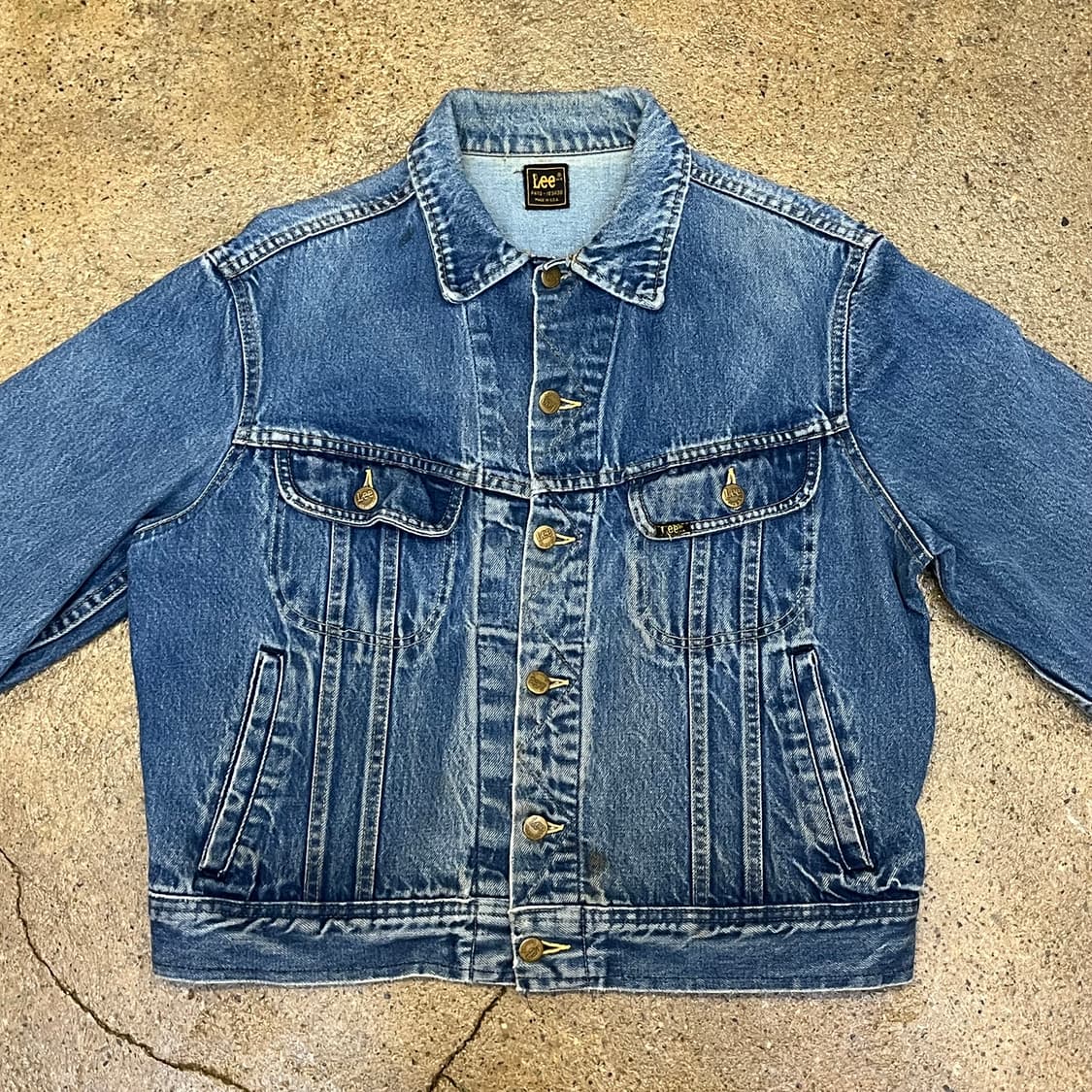 레어 90s Made in USA 빈티지 Lee 리 데님자켓 청자켓 상품이미지3