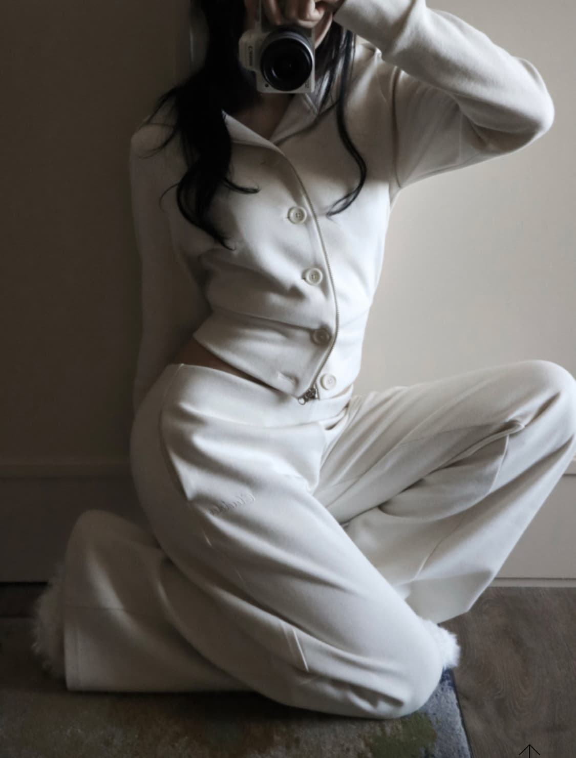 클라따 로우 트레이닝 팬츠 크림  상품이미지5