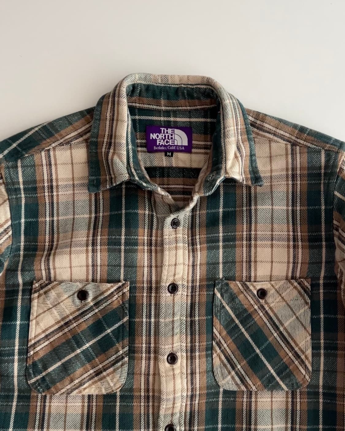 노스페이스 퍼플라벨 투포켓 체크셔츠 m 상품이미지2