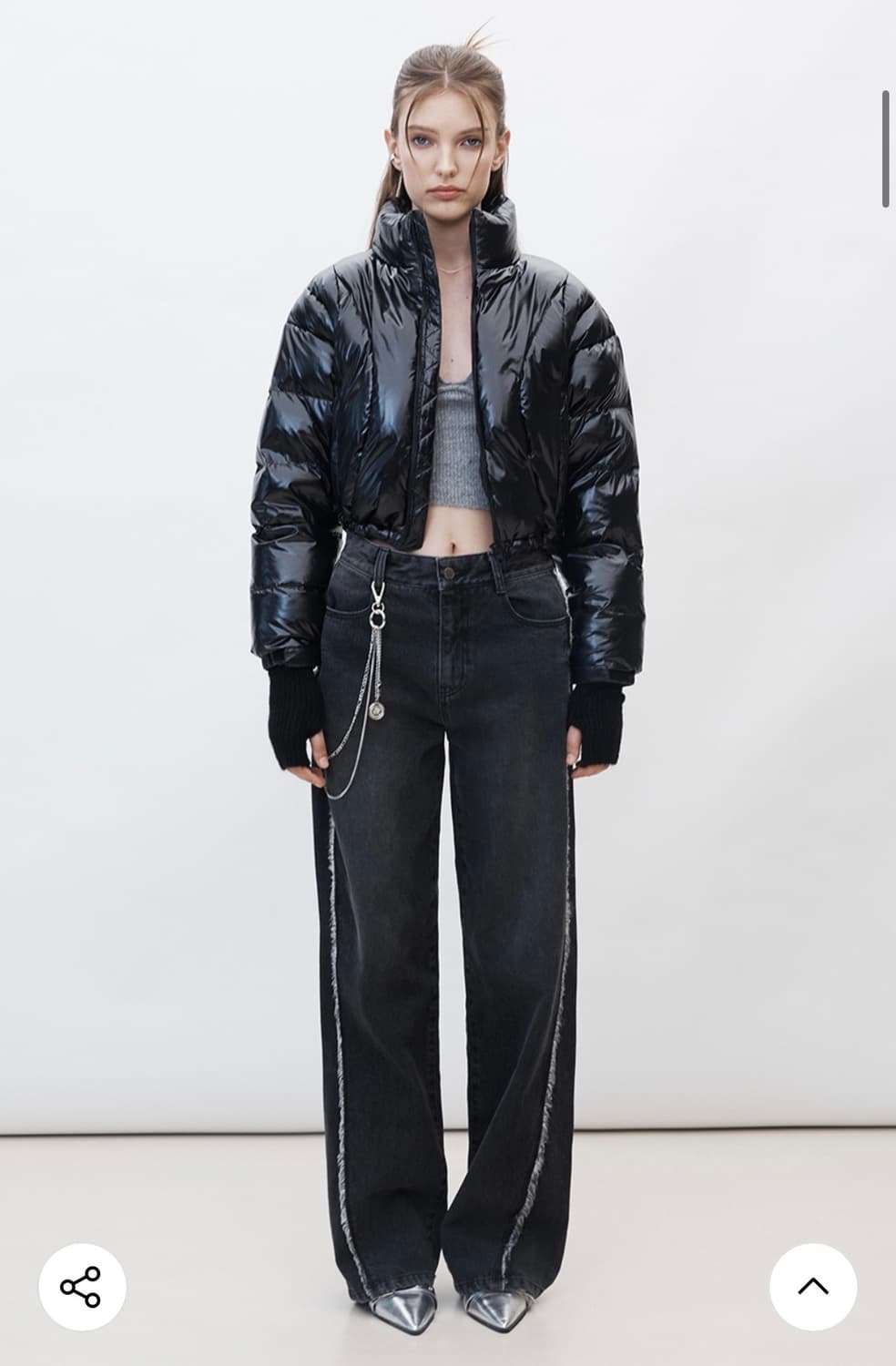 급처 원가 24만원) 커렌트 VARSITY SHORT PUFFER 상품이미지2