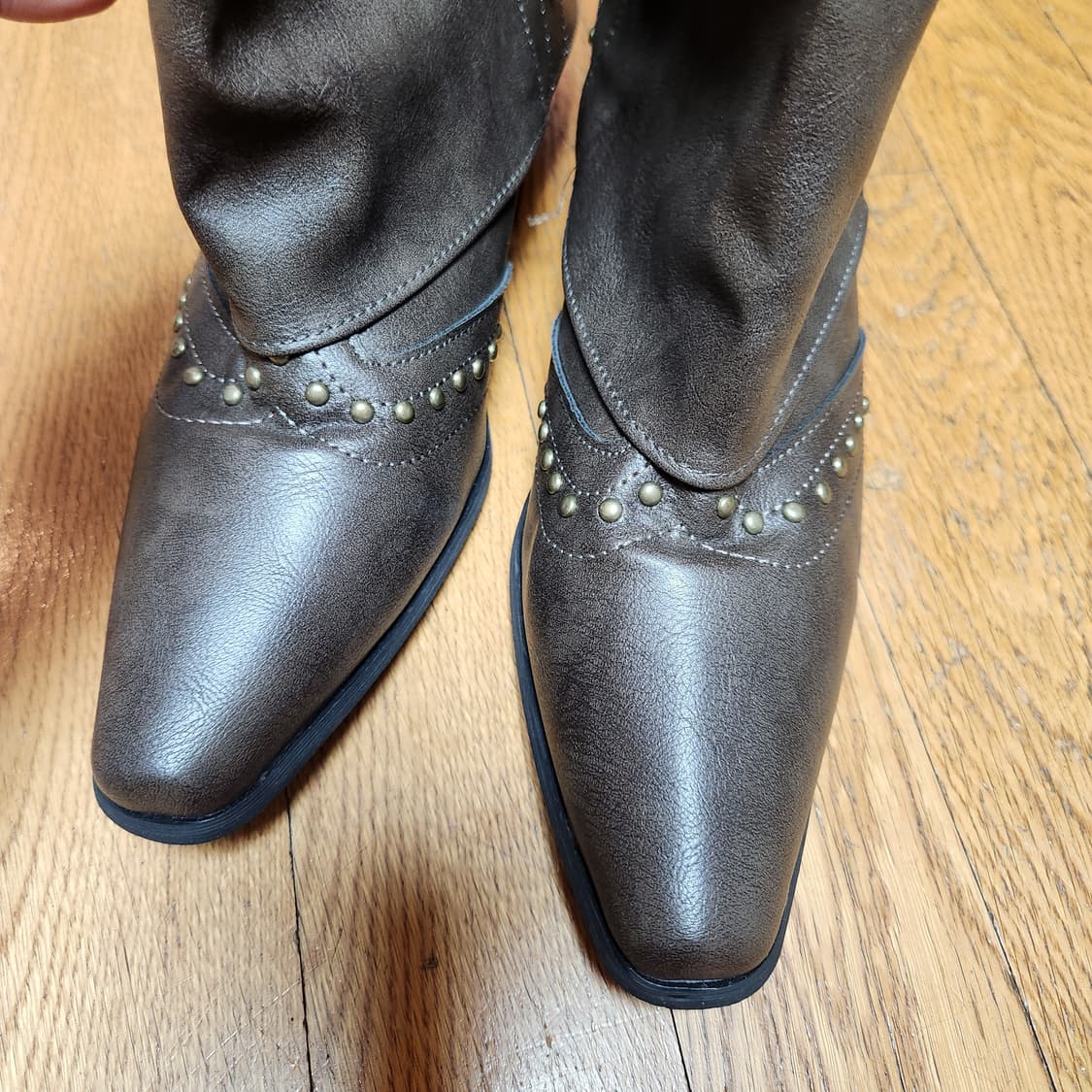 빈티지 카우보이무드🤠 스터드 브라운 웨스턴 부츠 (40)
 상품이미지6