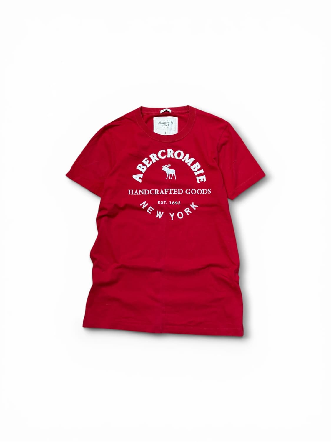 아베크롬비 앤 피치 패치드 레드 반팔 티셔츠 상품이미지1