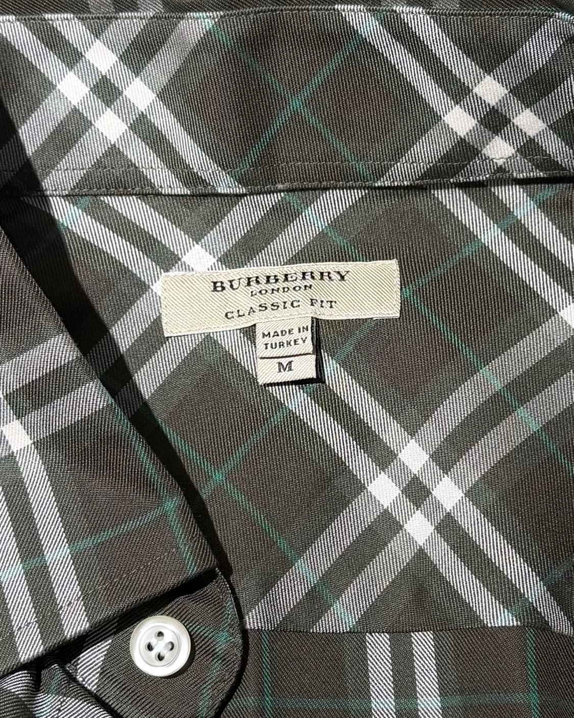 버버리 카키 플래드 버튼다운 코튼 셔츠 상품이미지7