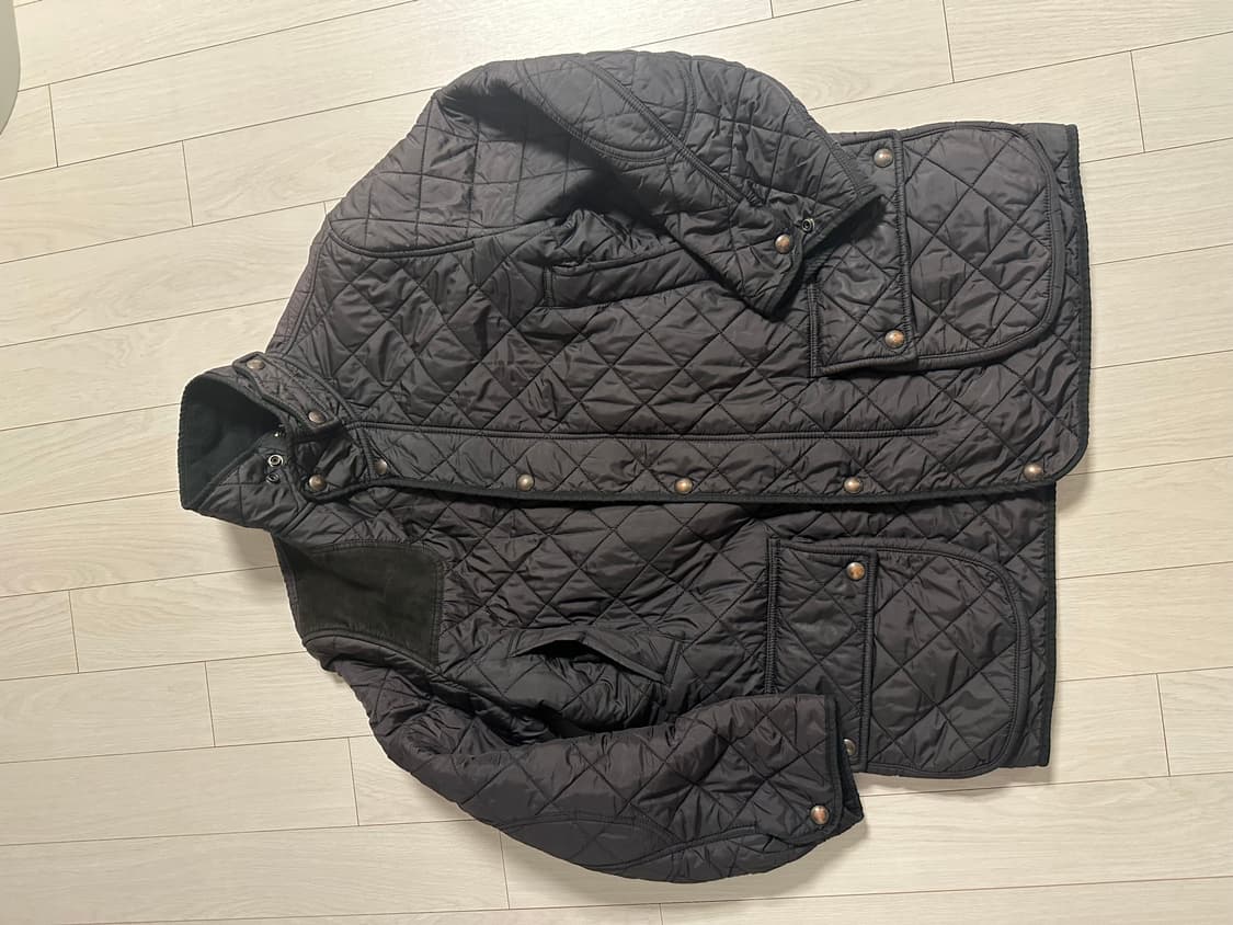 폴로 랄프로렌 퀄팅 헌팅 자켓 어깨가죽패치 상품이미지1