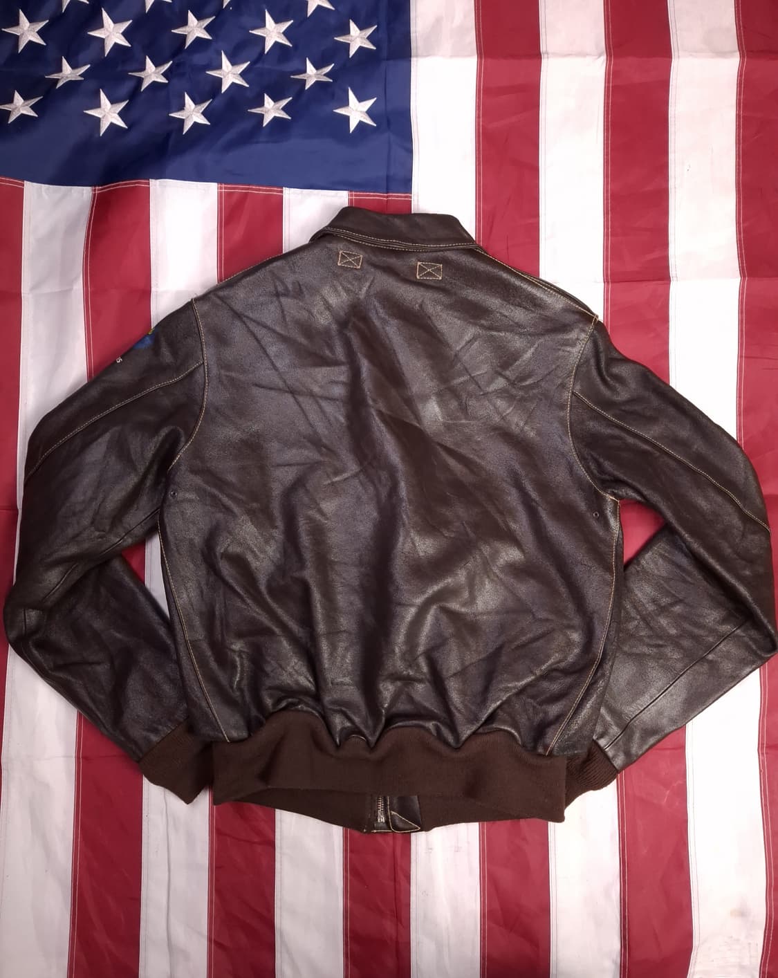 오리지날 MORGAN 모건 리얼레더 A-2 미공군 항공자켓 상품이미지8