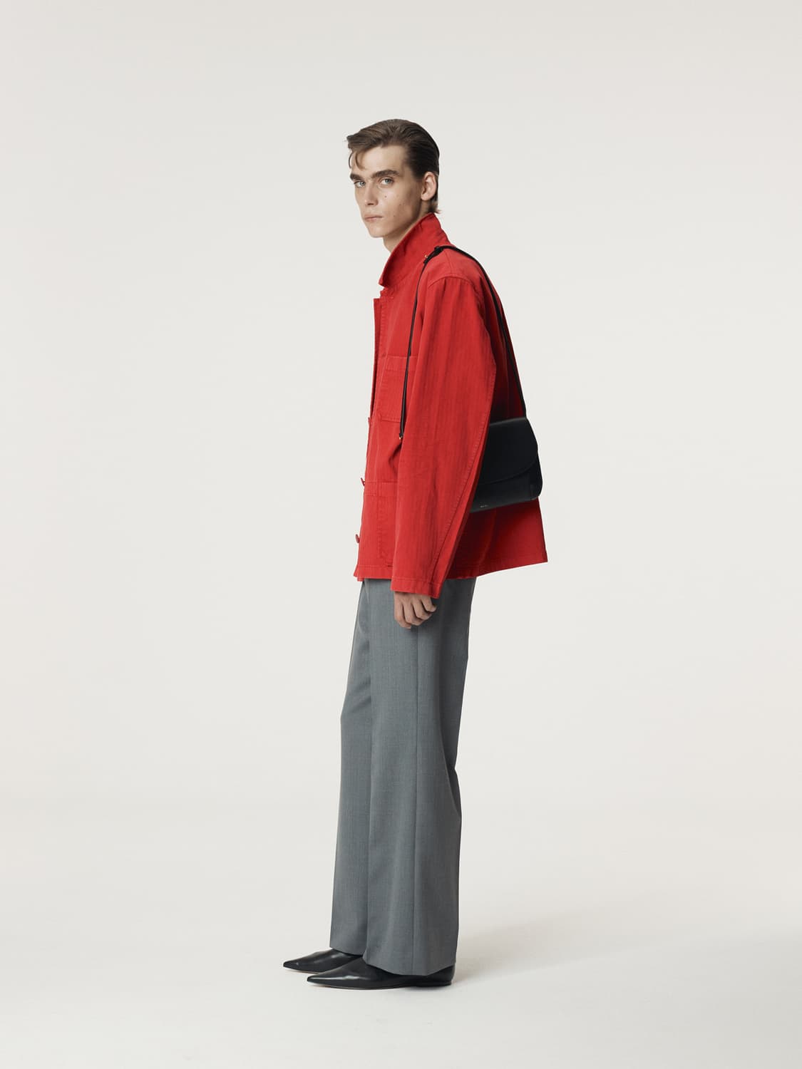 렉토 25FW 가먼트 다이드 워크자켓 레드 상품이미지8