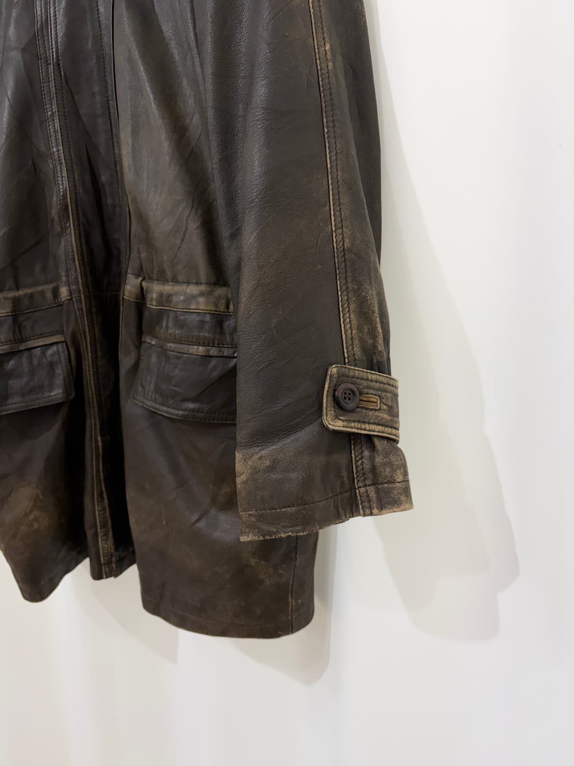 vintage sheep skin leather coat 상품이미지4