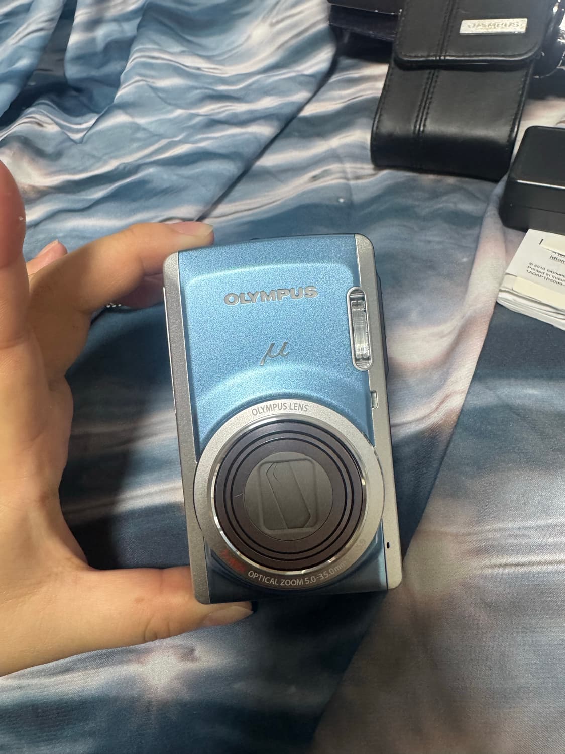 올림푸스 뮤 7040 블루 카메라 풀박 미품✨ 상품이미지2
