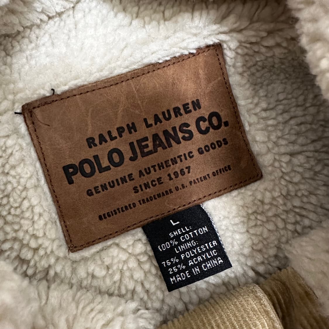 POLO JEANS 폴로 진스 코듀로이 양털자켓 쉐르파 L 상품이미지8