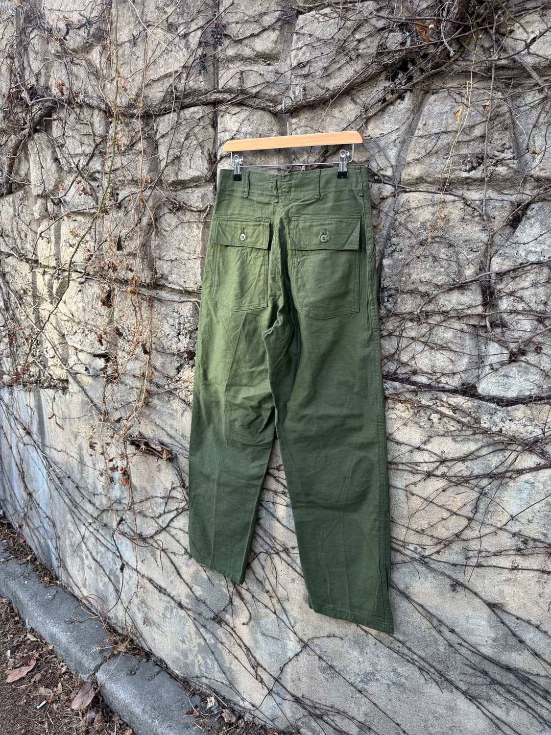 60s u.s.army 미군 오리지널 og-107 퍼티그 팬츠 30 상품이미지4