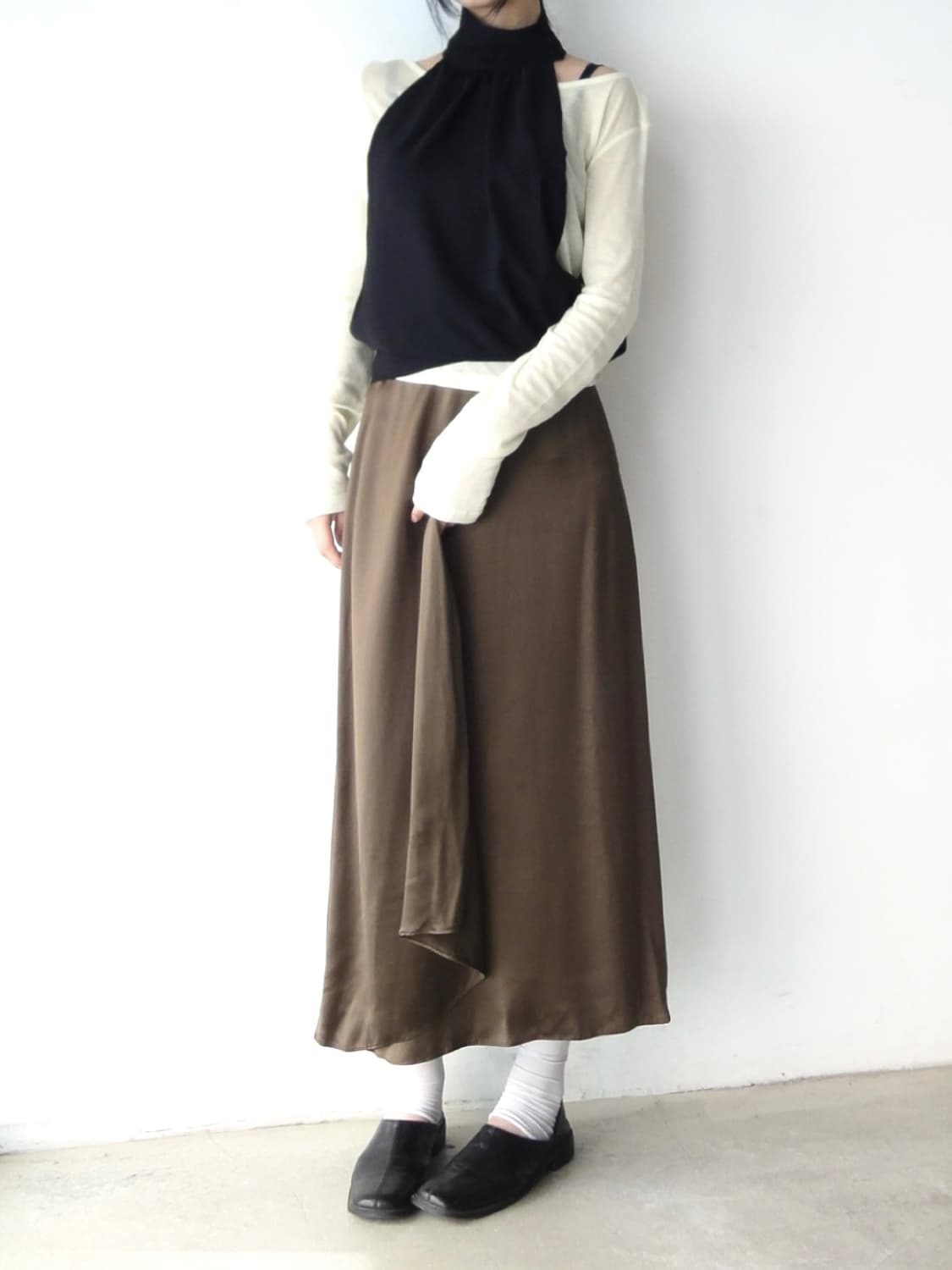 MASSIMO DUTTI silk half layer skirt 상품이미지5