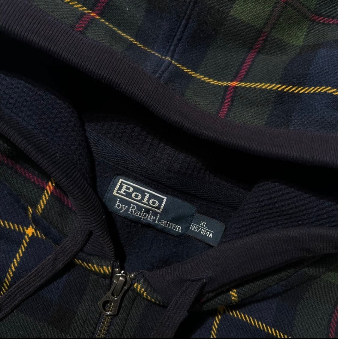 [XL] 폴로 랄프로렌 빅포니 블랙와치 타탄체크 써멀 후드 집업 상품이미지5