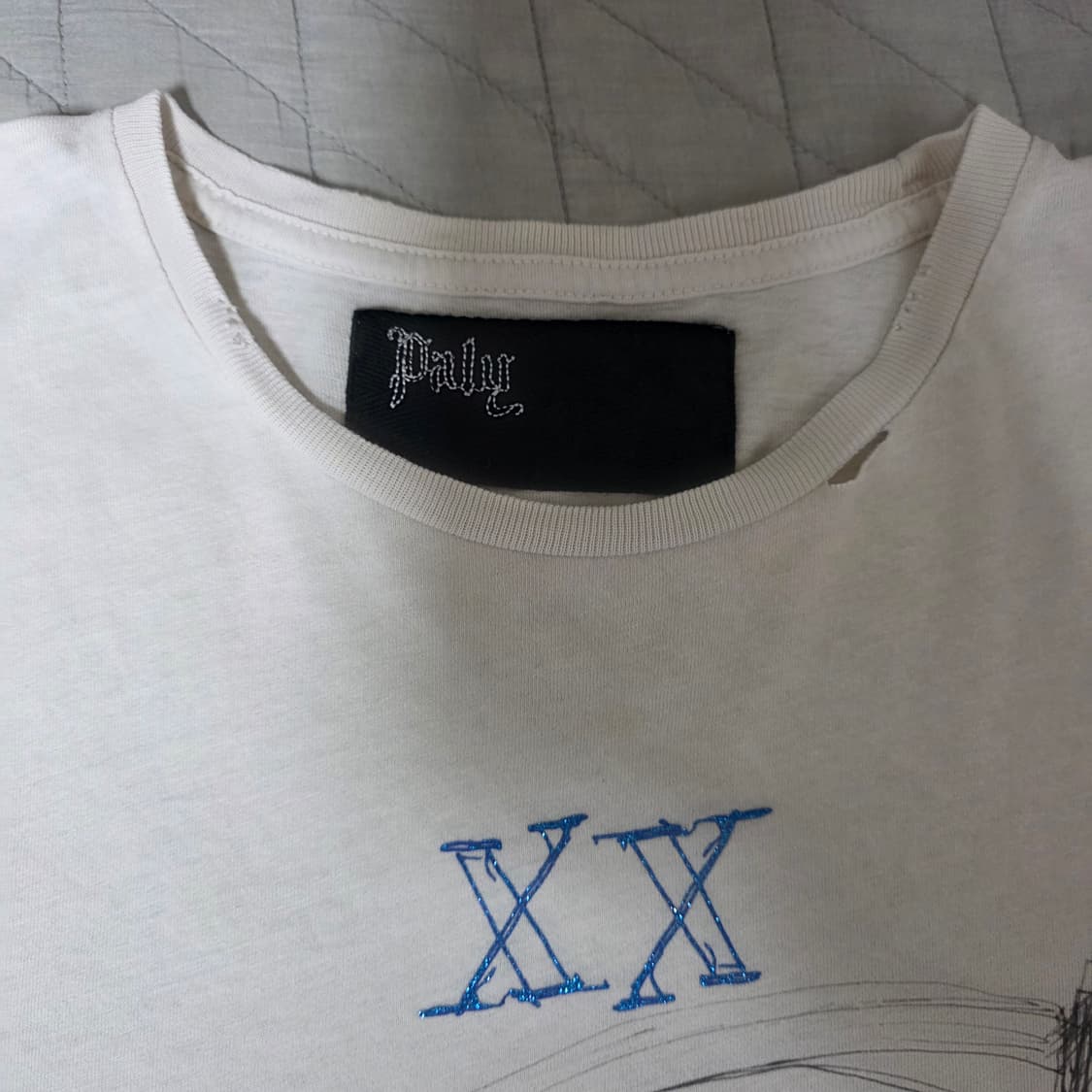 [XL] 팔리할리우드 스컬 프린팅 티셔츠 화이트 상품이미지4