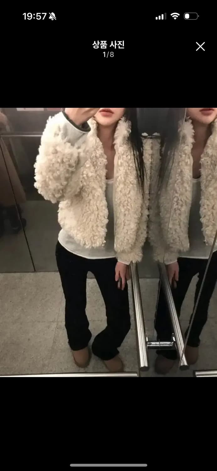 yue project 런던플랏 퍼자켓 뽀글이 상품이미지1