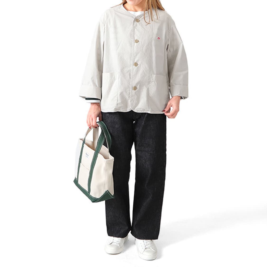 (W)DANTON 단톤 코튼 웨더 카라리스 숏 자켓 그레이지컬러 상품이미지5