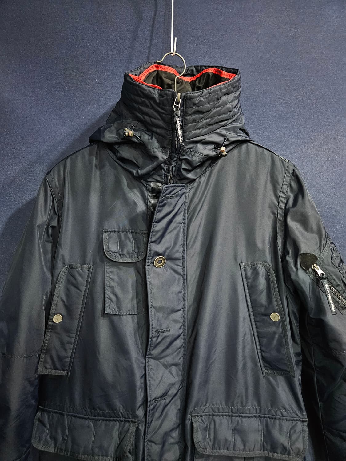 하버 파카 네이비컬러 남성 100 덕다운 야상패딩  상품이미지7