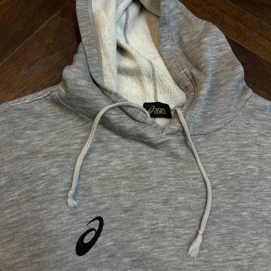 Asics Vintage 아식스 빈티지 그레이 후드티 시보리라인 상품이미지2