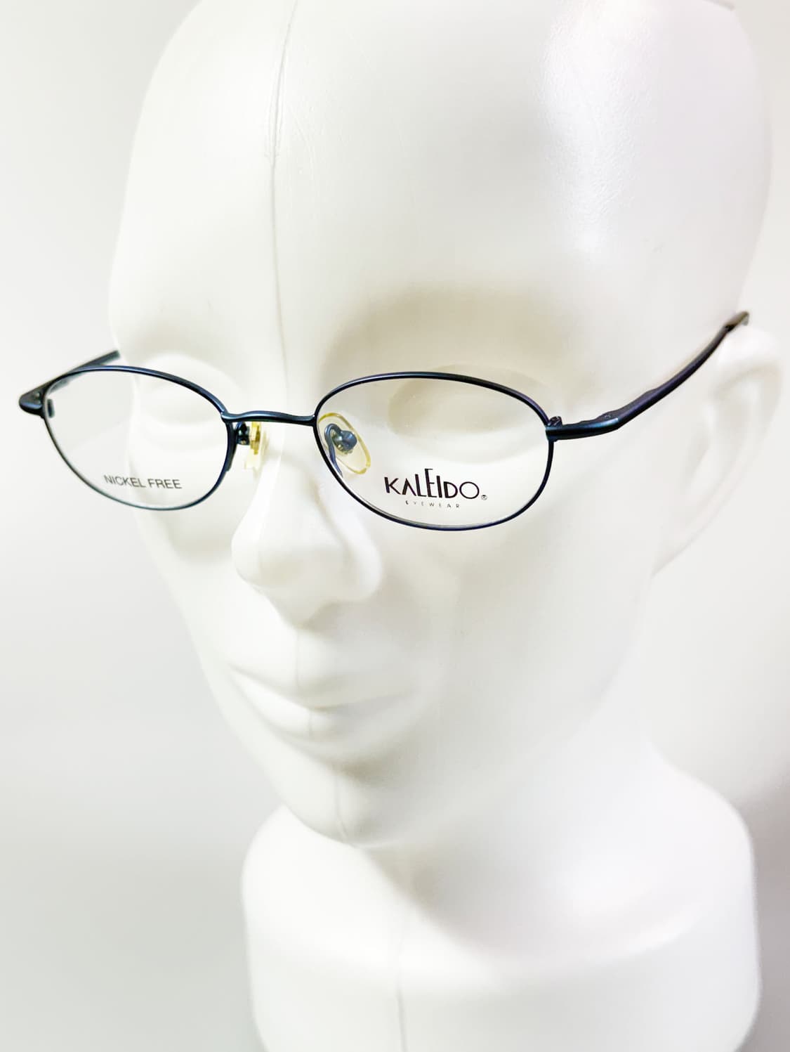 90s KALEIDO 슬림 오벌 블루 메탈 빈티지 안경 상품이미지8
