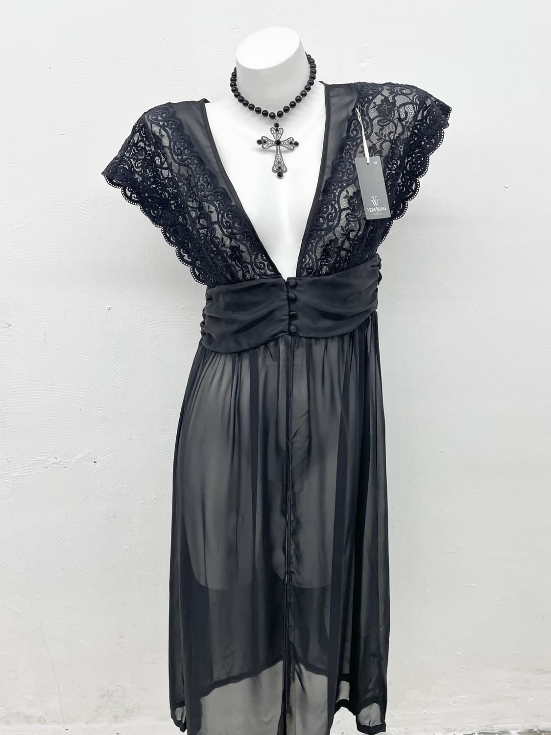 베라왕 블랙페어리 버튼 레이스 로브 상품이미지1