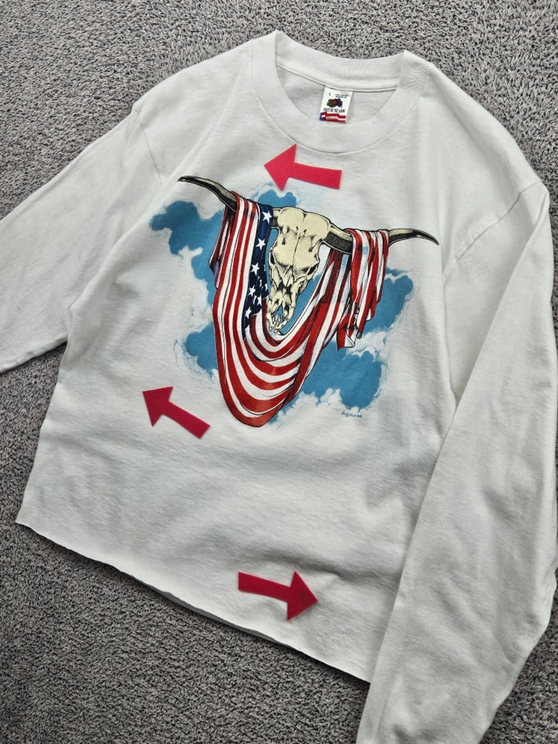 88's USA 프룻오브더룸 커팅 롱 슬리브 ( L ) / 11562 상품이미지4